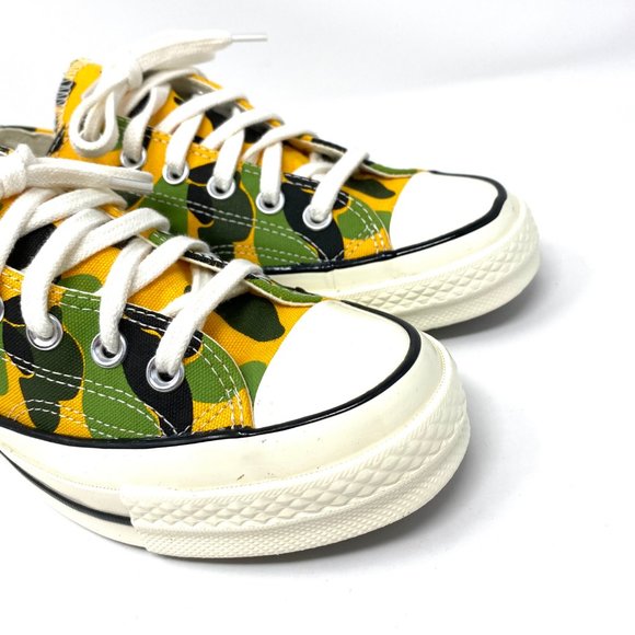 NWT-IN BOX..Converse Yellow and Green Camouflage Sneakers - Picture 7 of 9